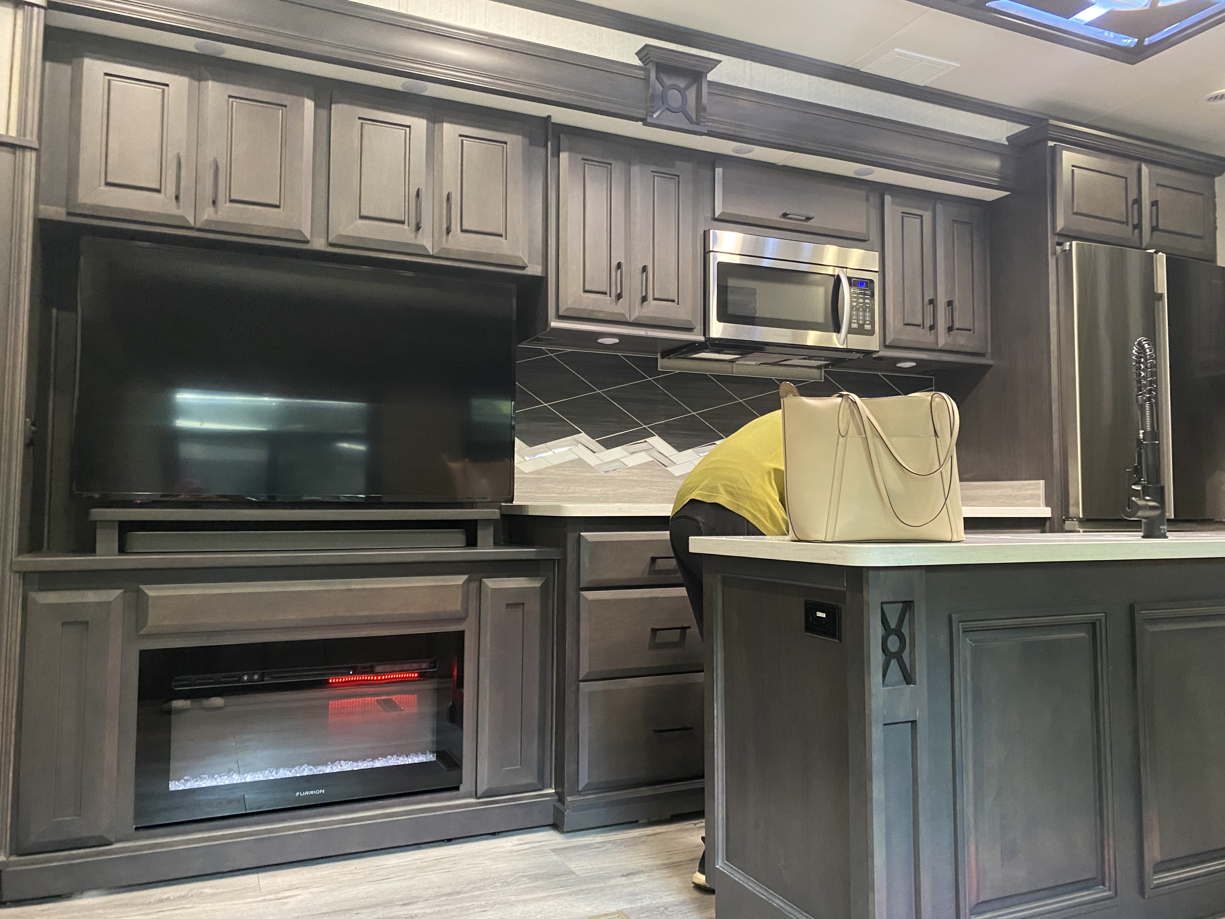 Luxury details showing custom hardware and designer touches